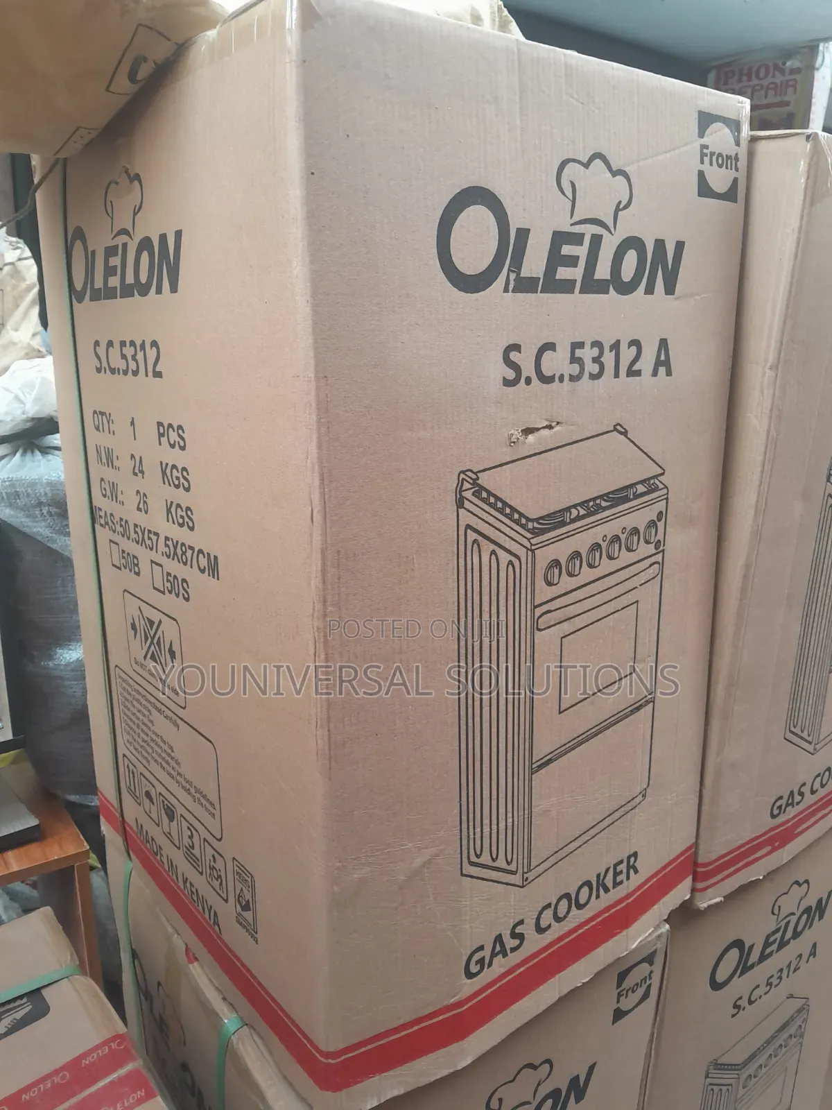 50cm*55cm Olelon Four Gas Standing Cooker