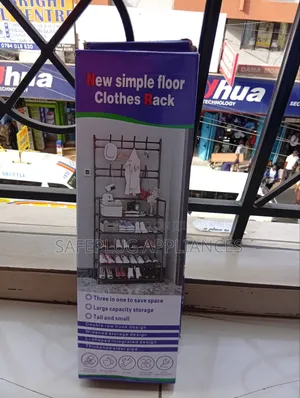 Shoe Clothes Rack With Hanger – Multi-Level Home Storage Organizer
