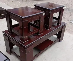 Mahogany Coffee Tables With Stools