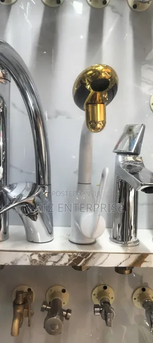 Kitchen Mixture Tap White With Gold