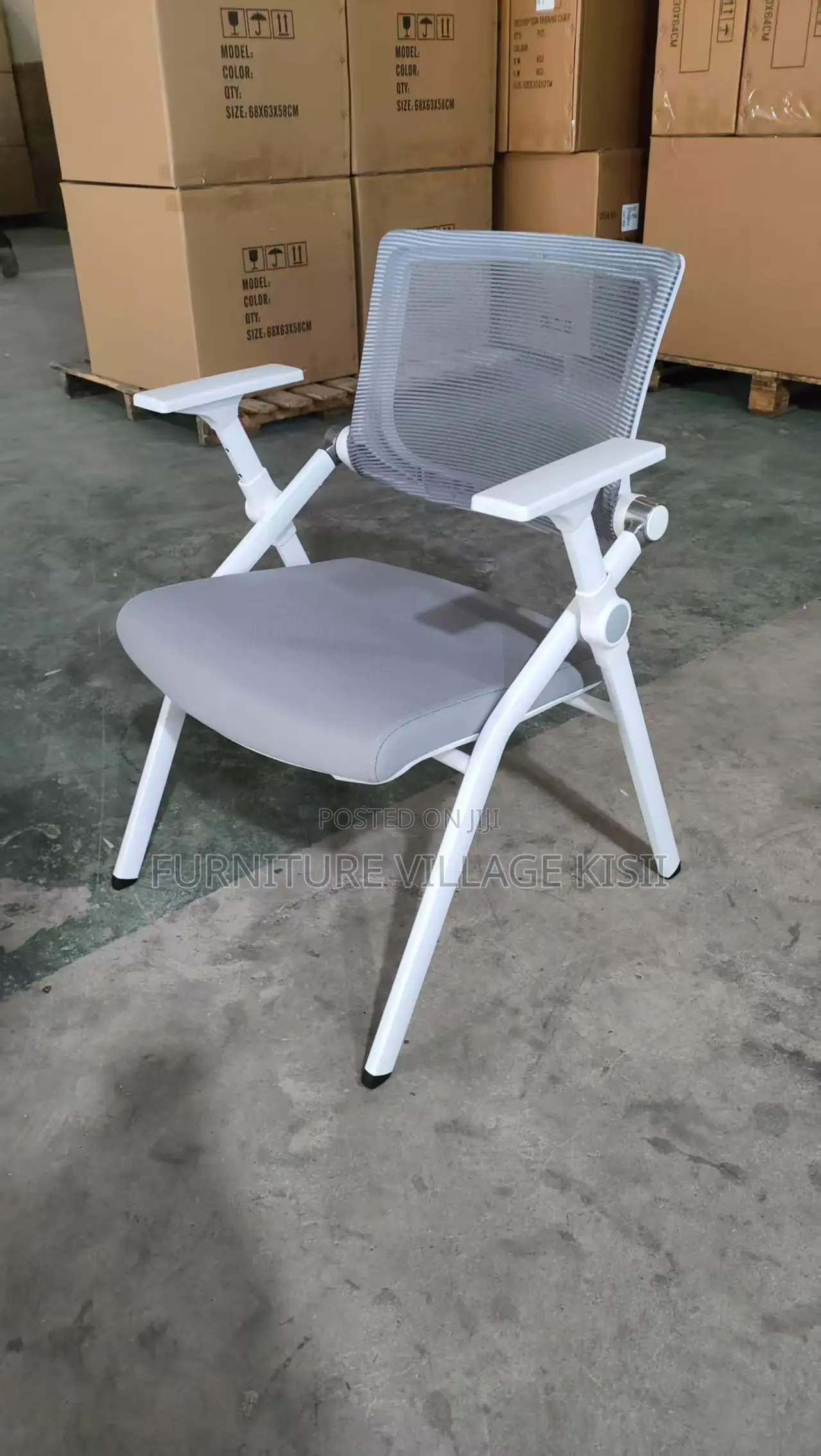 Office Chair ;White Foldable Office Chair