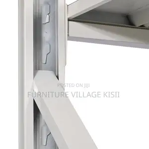 Bookshelf; 4-Tier White Warehouse Shelf