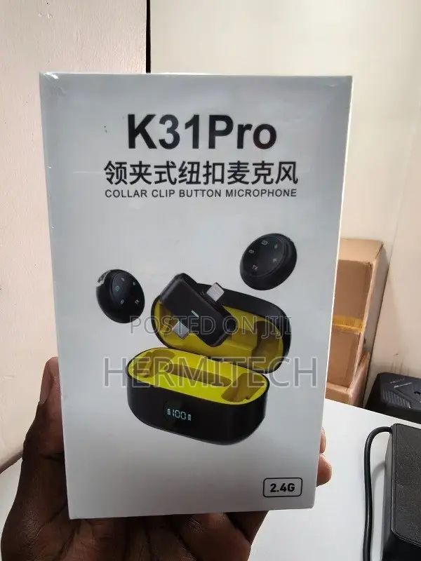 K31Pro Collar Clip Button Microphone Digital Battery Case