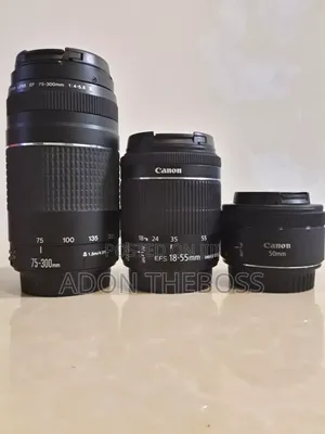 Canon Lenses 18-55mm, 75-300mm 50mm/1.8