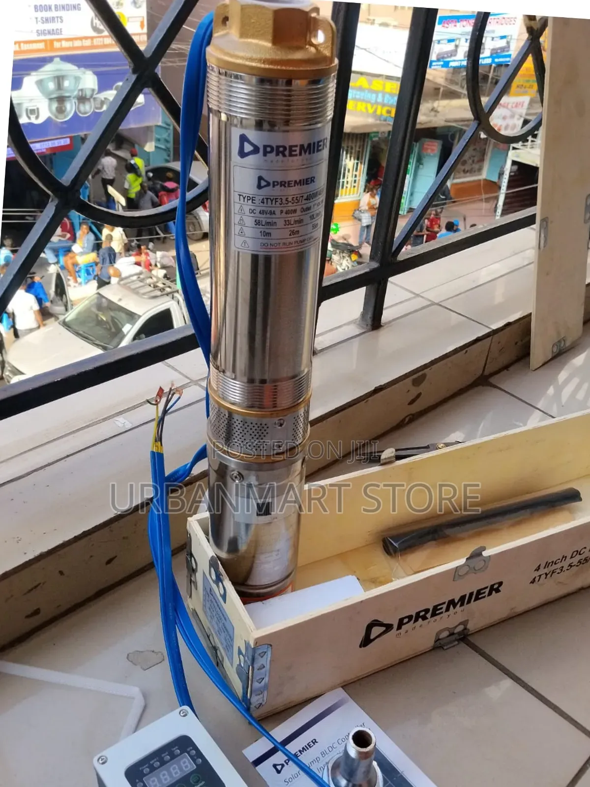 Premier 400W Solar Submersible Pump 48V 55M Head