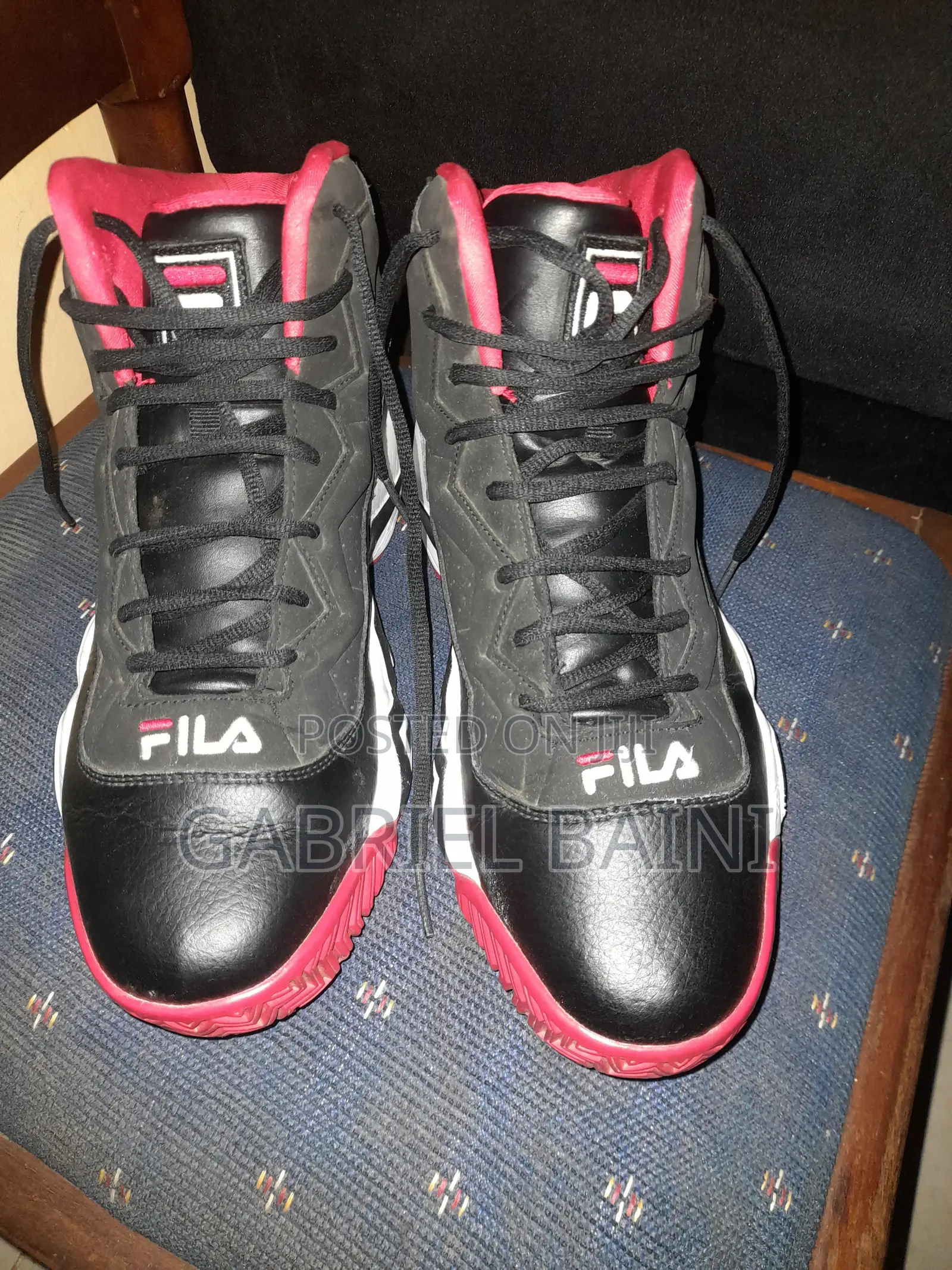 FILA Men’s Black High Top Basketball Shoes