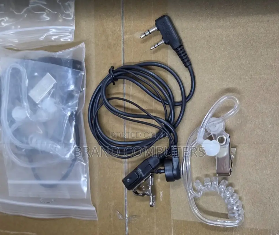 Security Guard FBI Acoustic Tube Earphone Headset With Push