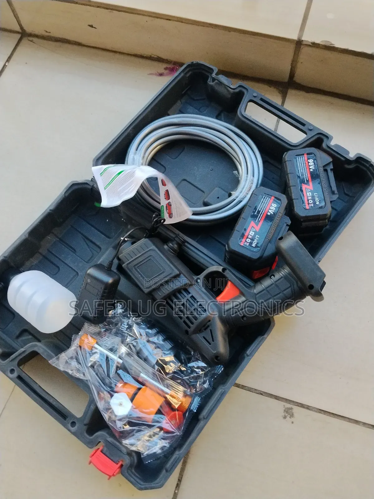 96V Cordless High-Pressure Car Washer Gun Kit + 2 Batteries