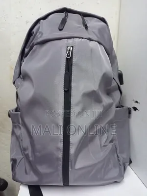 Grey, Water-Resistant Nylon Backpack