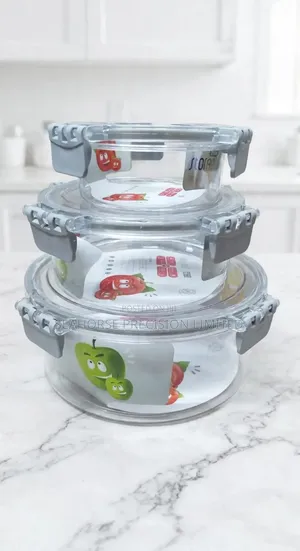 3pcs Acrylic Plastic Container Set