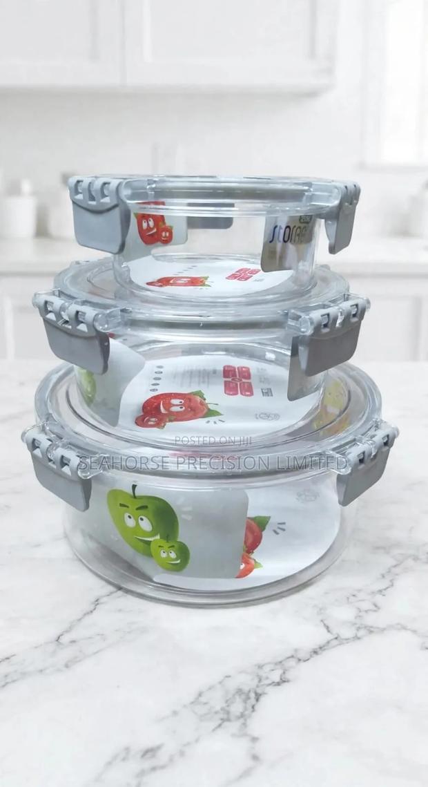 3pcs Acrylic Plastic Container Set