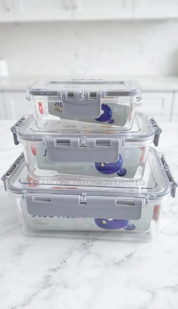 3pcs Acrylic Plastic Container Set