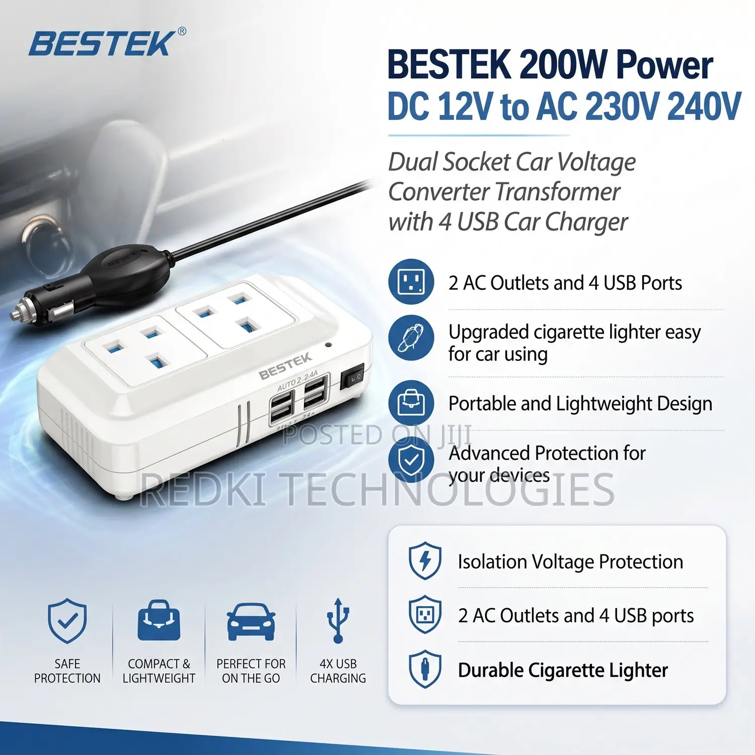 BESTEK 200w Car Charger