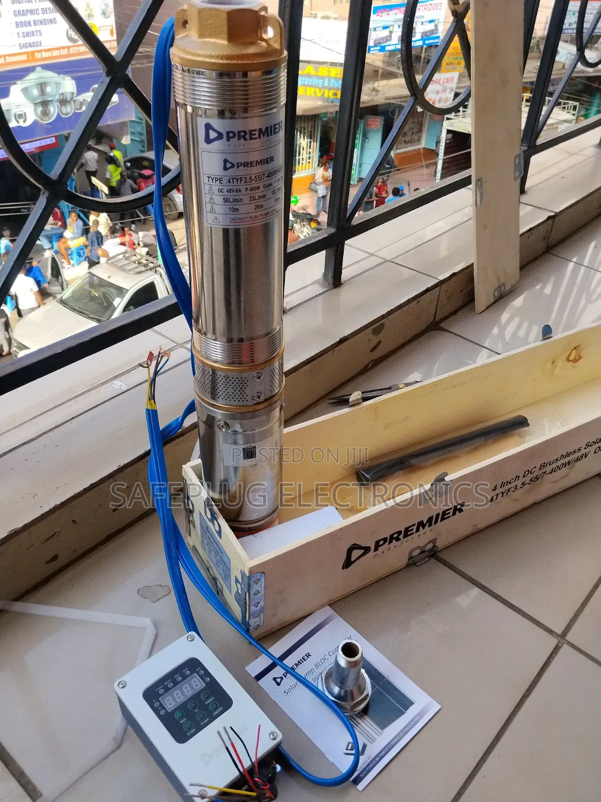 Complete Premier DC Solar Submersible Pump Set With MPPT Controller
