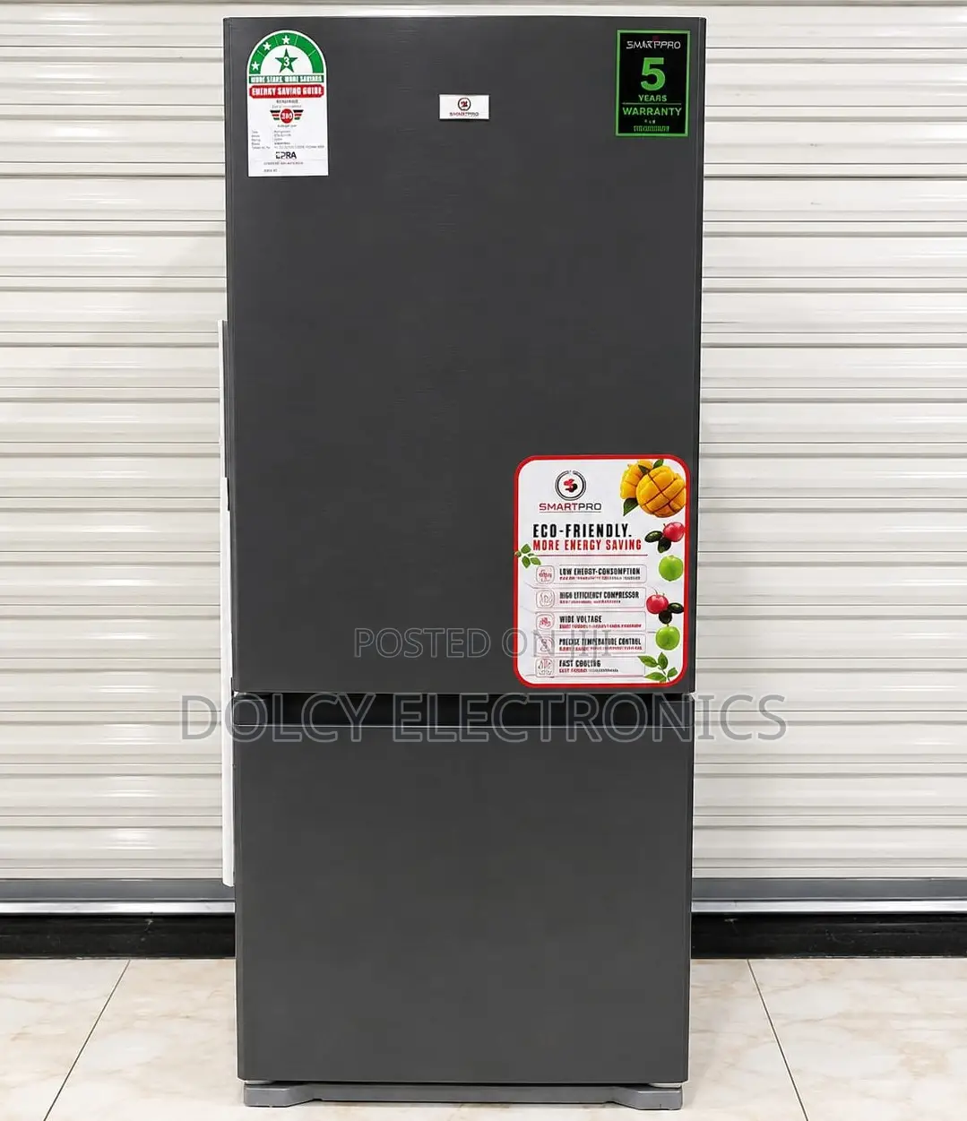 Smartpro SFR-400-DBL 262LBottom Freezer No Frost Fridge
