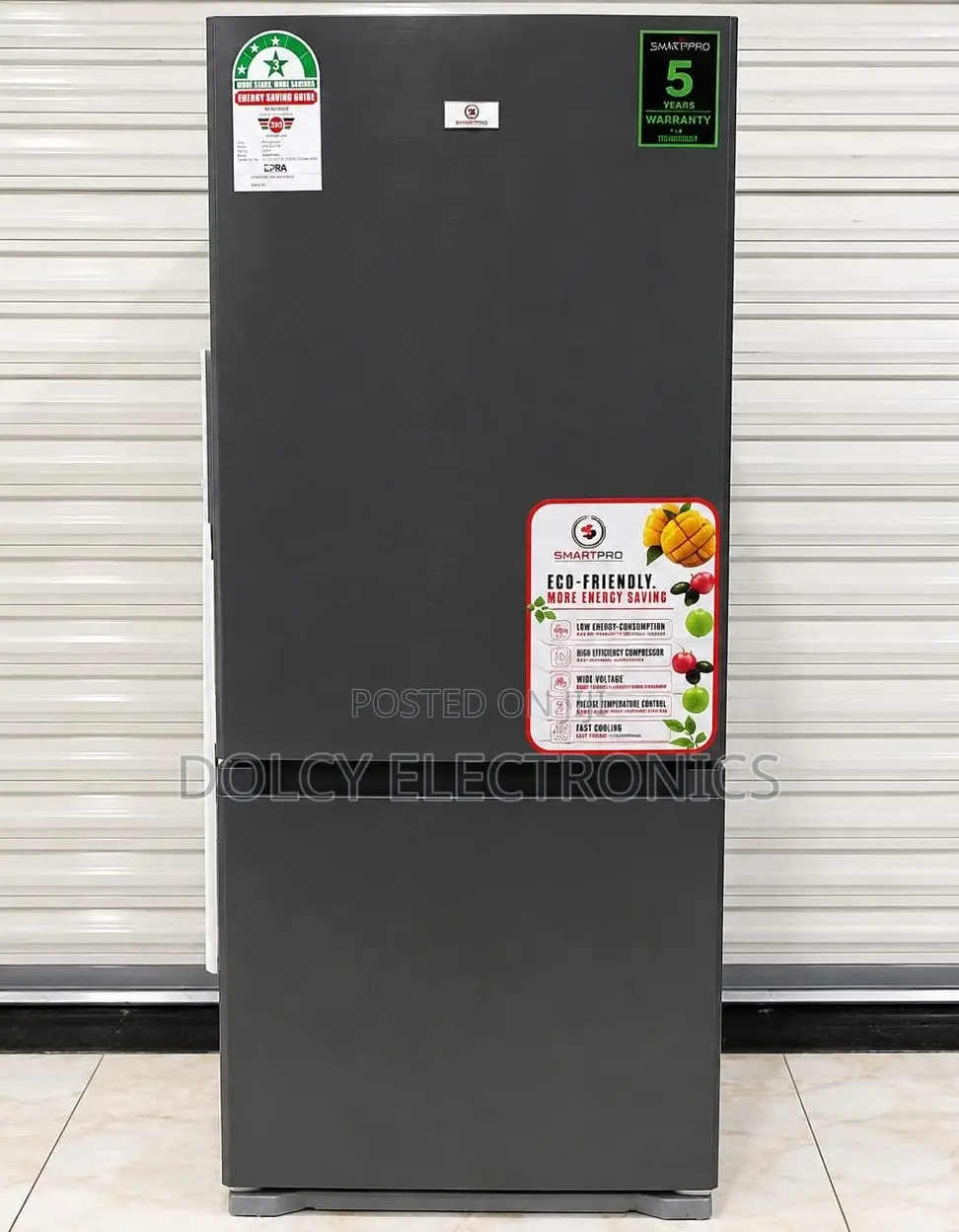 Smartpro SFR-400-DBL 262LBottom Freezer No Frost Fridge