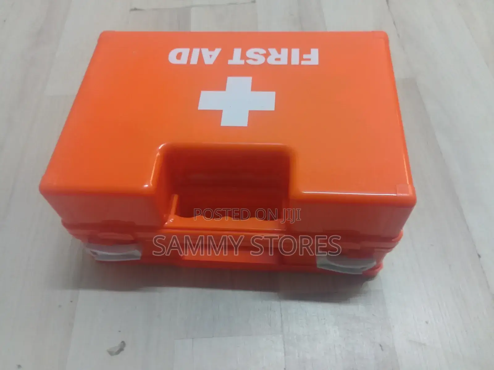 Orange First Aid Box With White Cross – Home, Office Vehicle Use