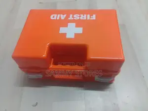 Orange First Aid Box With White Cross – Home, Office Vehicle Use