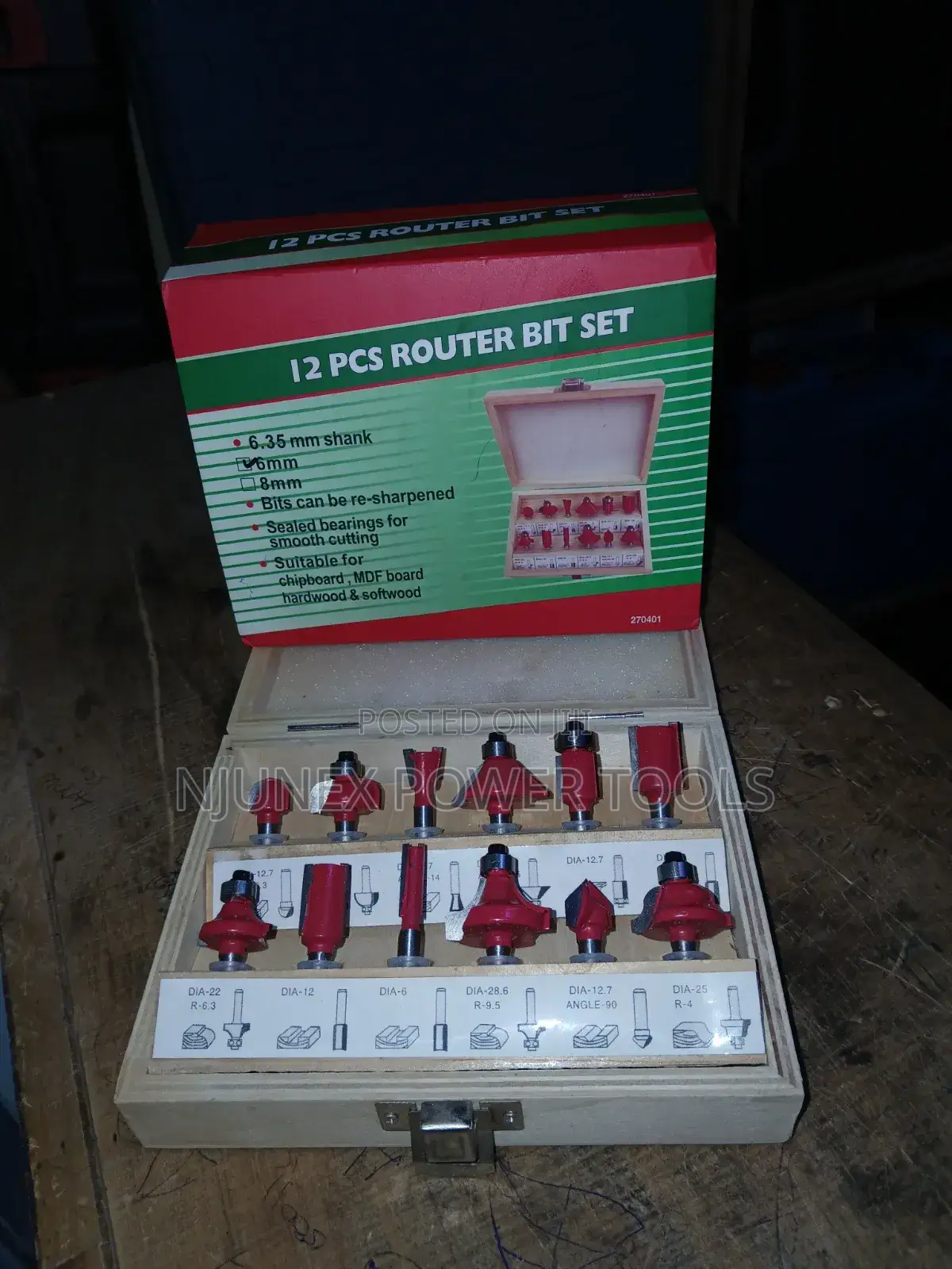 12-Piece Router Bit Set