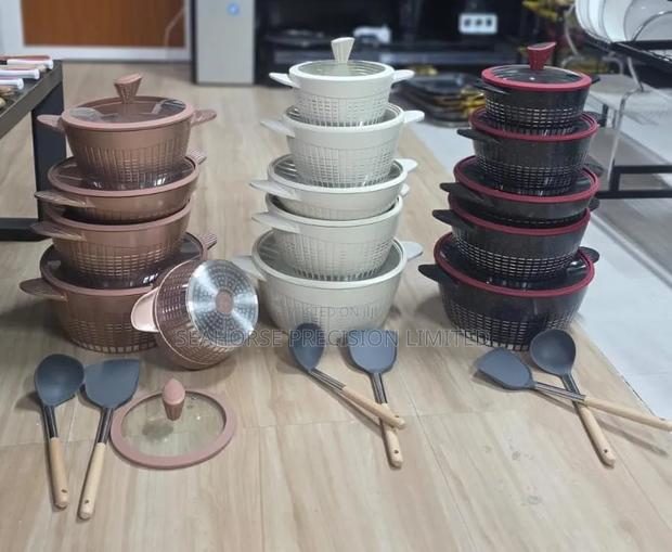 12pcs Lucky Rain Heavy Granite Cookware Set