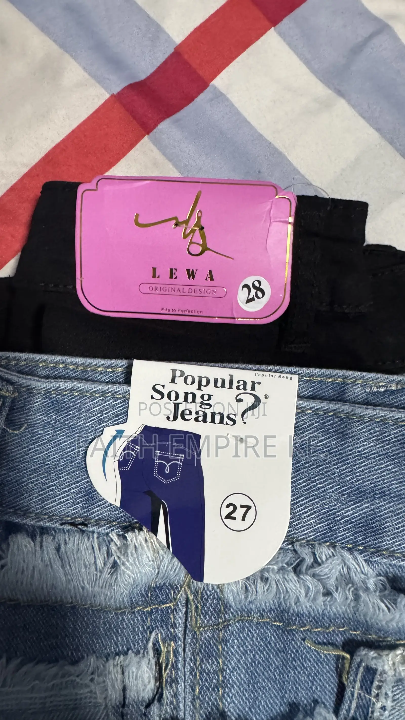 Clearance Sale on Black Denim Ladies Wide- Legged Trouser Size 28