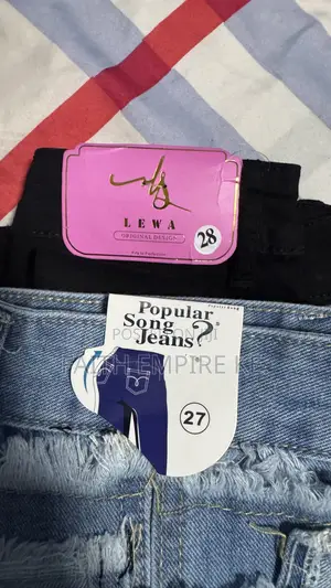 Clearance Sale on Black Denim Ladies Wide- Legged Trouser Size 28
