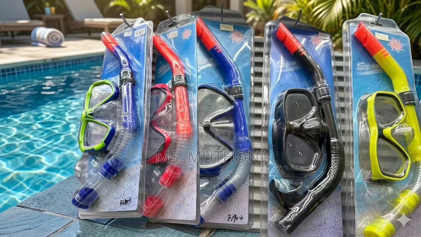 Swim Goggles and Breathing Tube Set