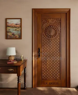 Solid Wooden Mahogany Doors Sculpting
