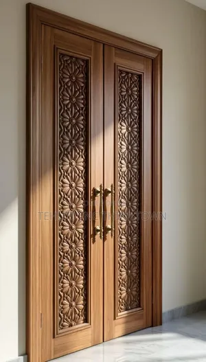 Solid Wooden Mahogany Doors Sculpting