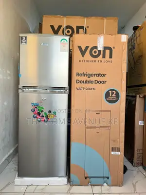 *Von 144L VART-22DHS Double Door Fridge