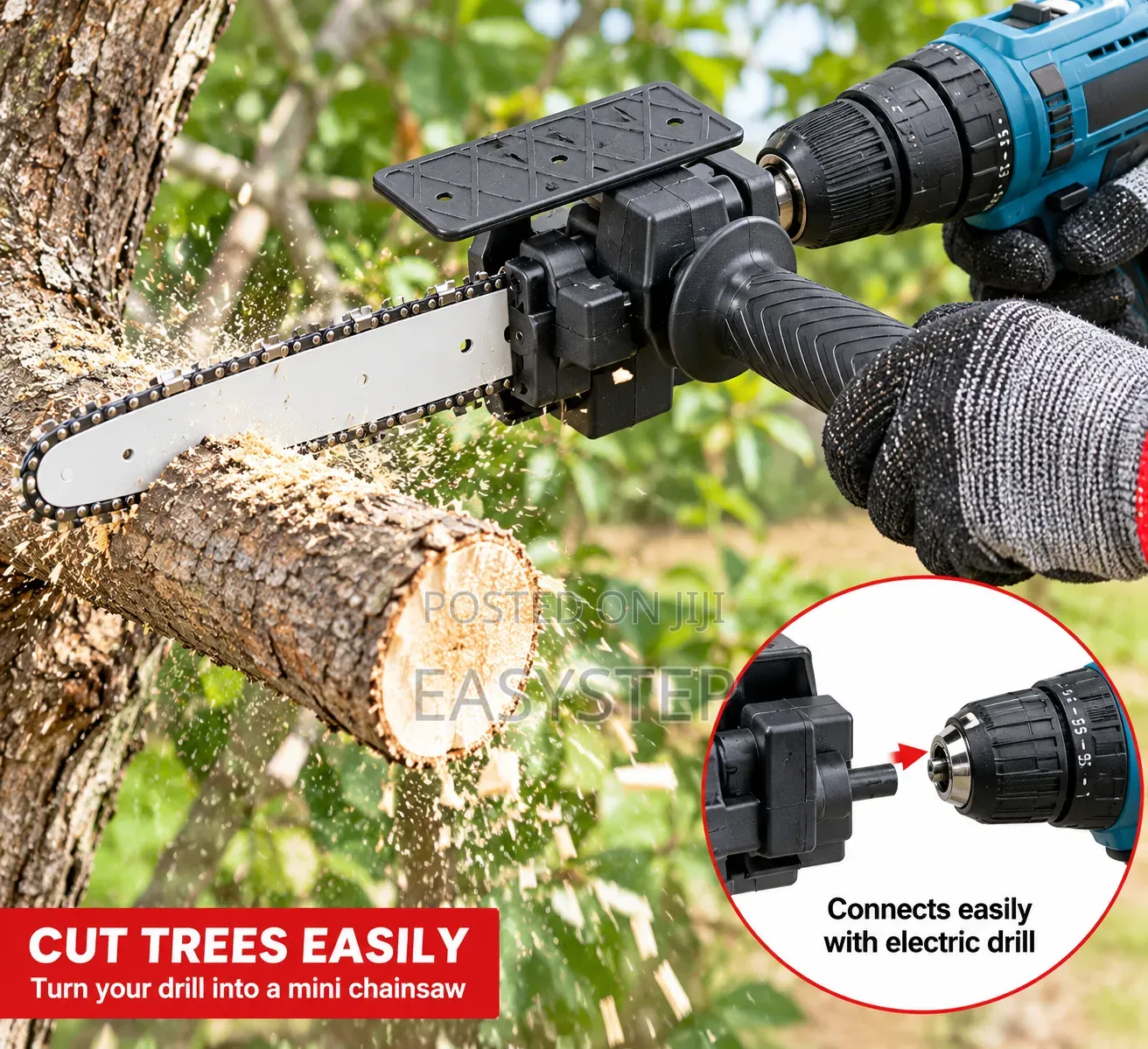 Drill to Chain Saw Attachment