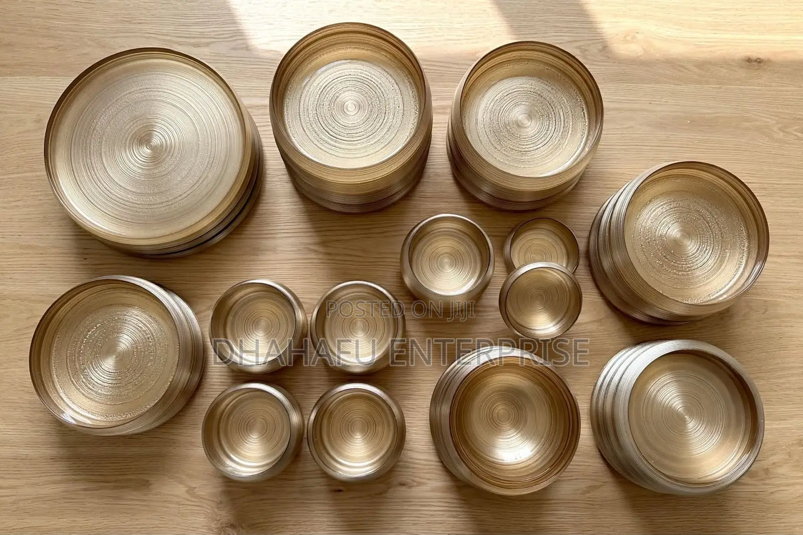 Luxury Gold/Brown 24pc Dinner Set 