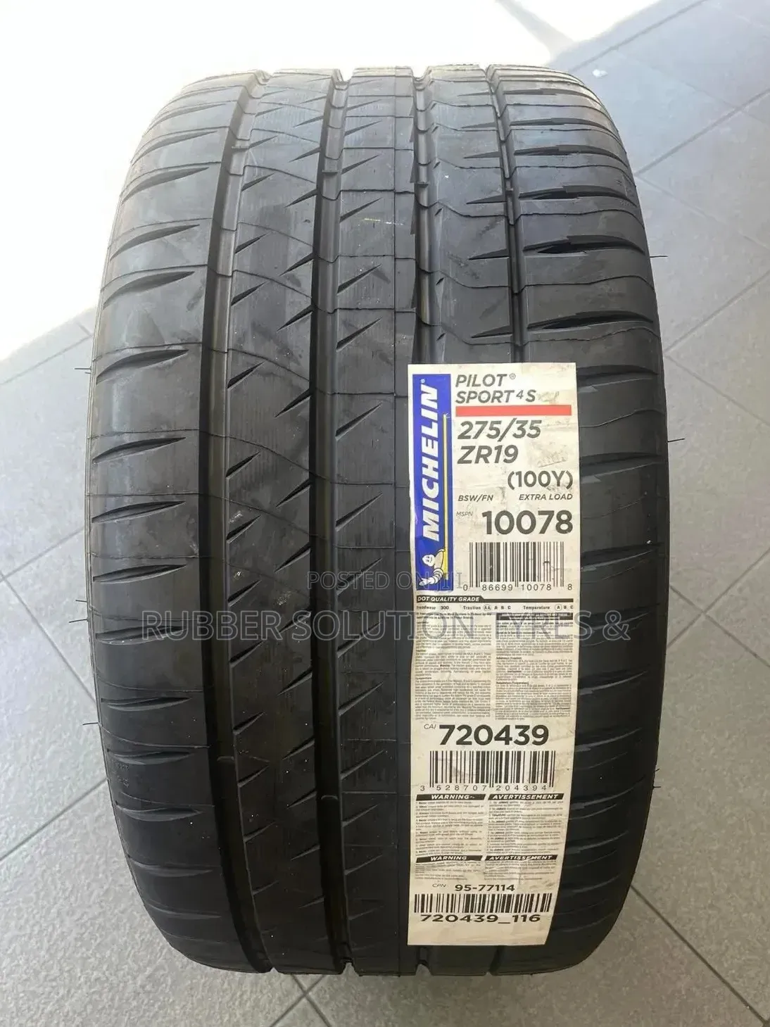 275 /35 R19 Michelin Tyres 100y Pilot Sport 4 SUV