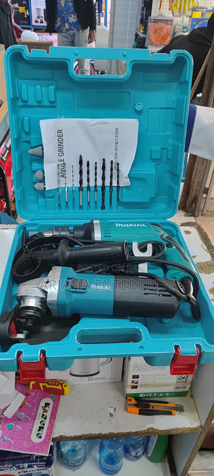 Makita Angle Grinder and Drill Combo