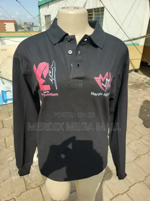 Long Sleeve Black Cotton Polo Shite,Polo Shirt