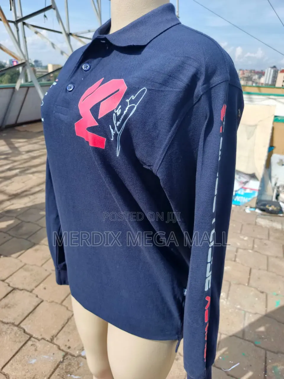Long Sleeve Polo Shirt, Navy Blue Polo Shirt