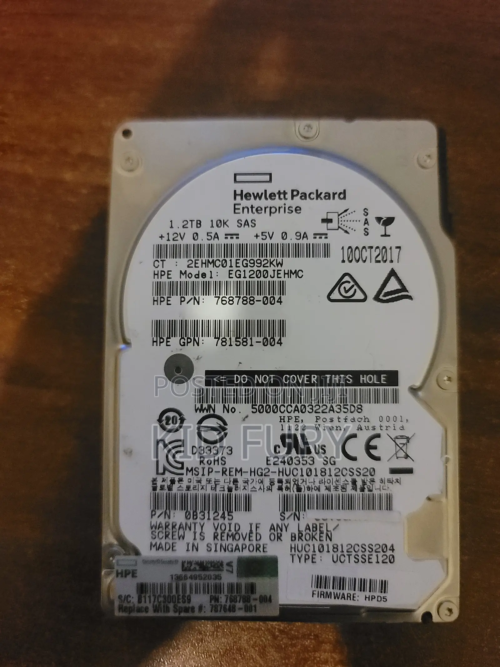 Hpe 1.2tb Sas Server HDD