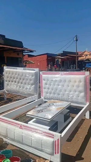5 by 6 White Bed Frame