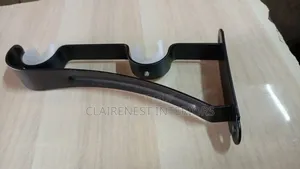Black Coated Rod Double Brackets and Flowers
