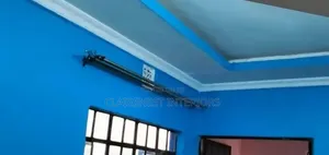 2m Silver and Black Adjustable Curtain Rods