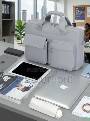 Water-Resistant 15" Laptop Business Bag (Grey)