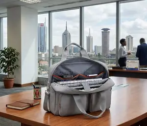 Water-Resistant 15" Laptop Business Bag (Grey)