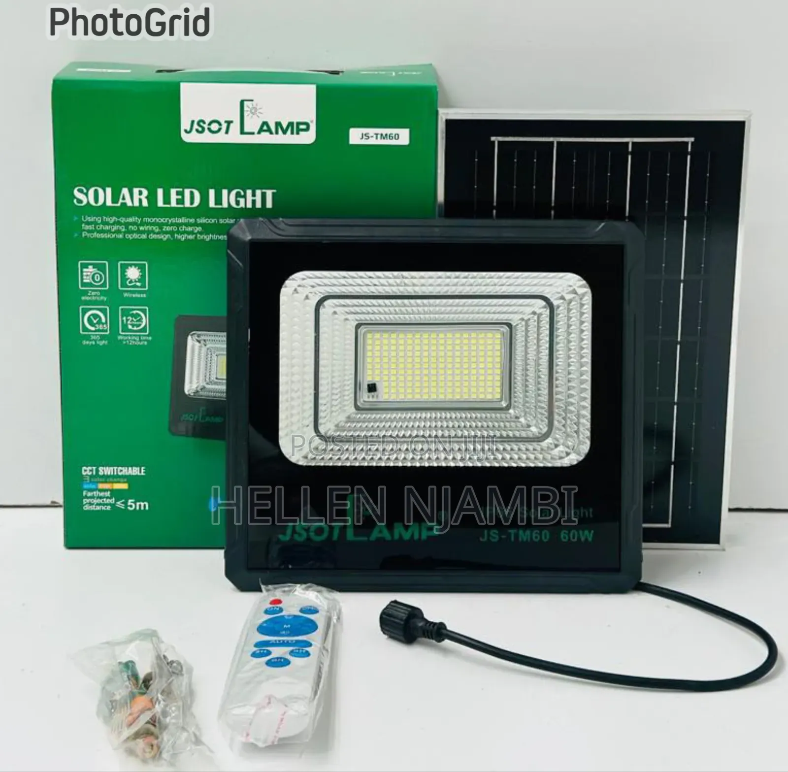 Jsot Solar Floodlight With Light Sensor and Remote Control