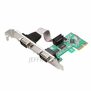2-Port PCI Express RS232 Serial Controller Card – Silver, Desktop PC E
