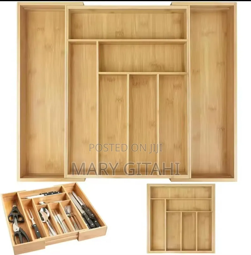 Multifunctional Expandable Bamboo/Wooden Cutlery Drawer Organizer*