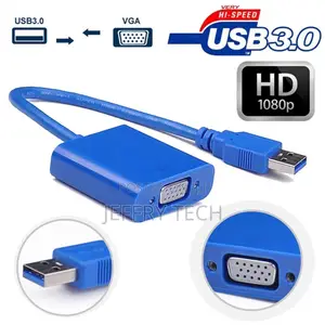 15-Pin VGA Female Converter Adapter – DB15 Connector for Monitor, Proj