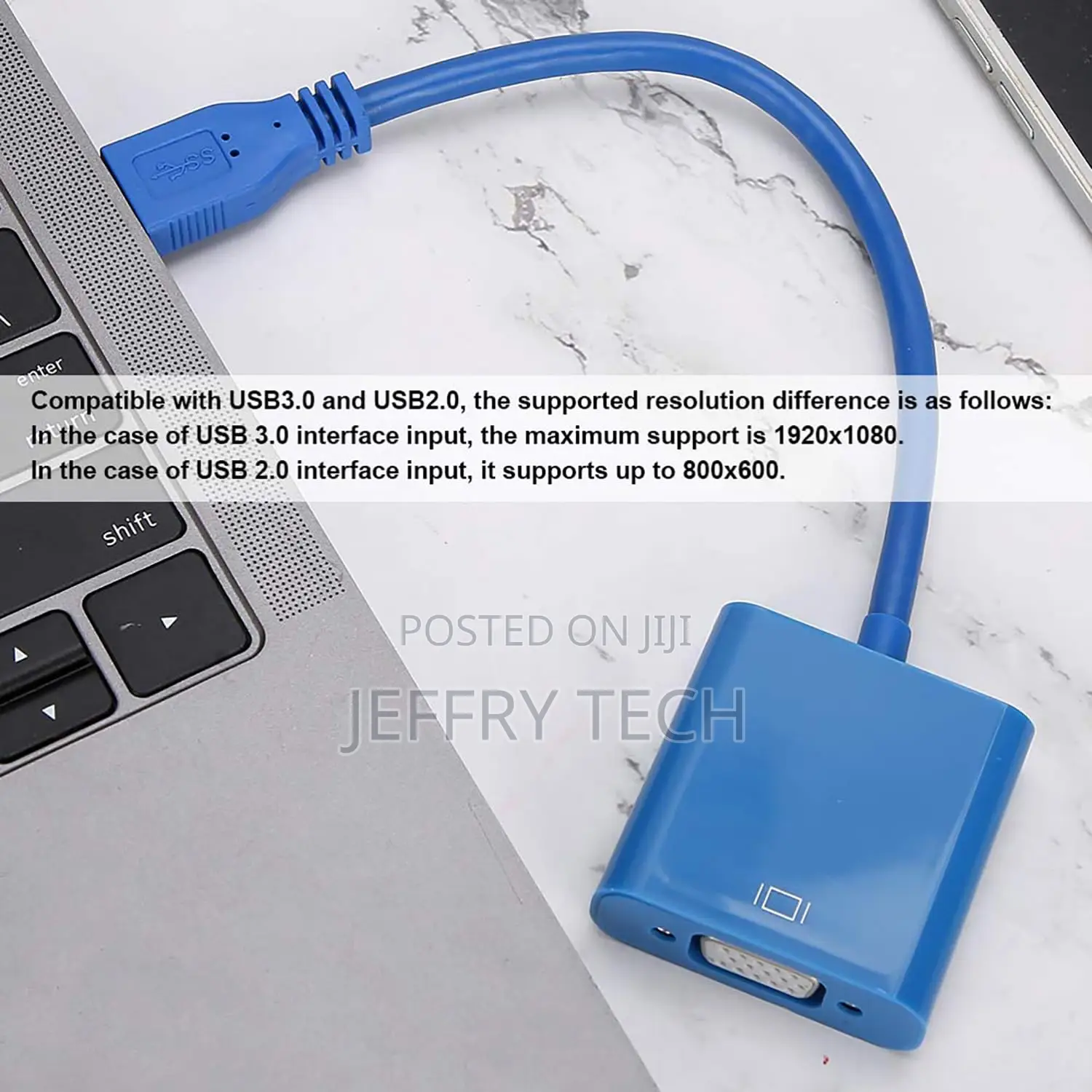 15-Pin VGA Female Converter Adapter – DB15 Connector for Monitor, Proj