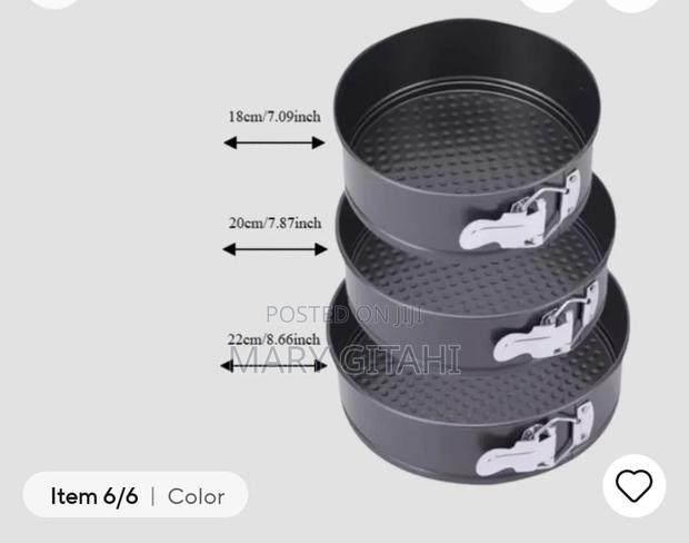 3pcs Non-Stick Round Cake Mould*