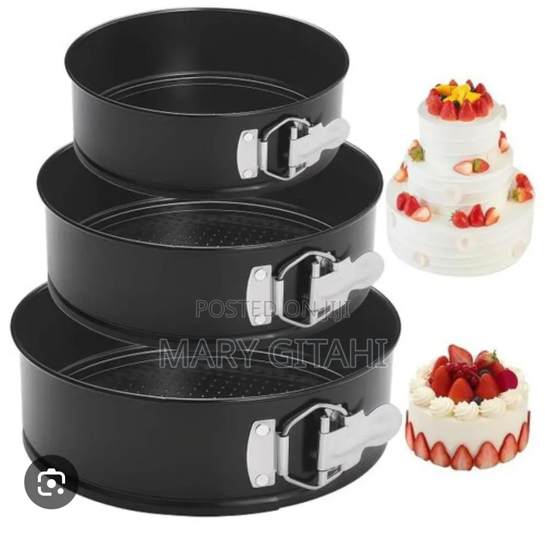 3pcs Non-Stick Round Cake Mould*