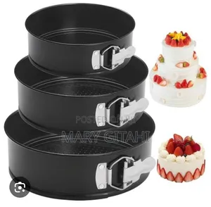 3pcs Non-Stick Round Cake Mould*